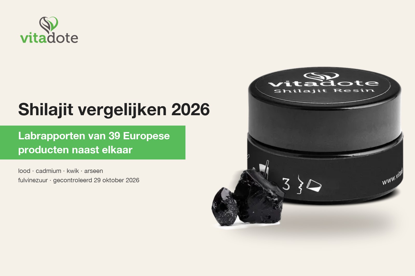 Shilajit vergelijken 2026: labrapporten van 39 Europese producten naast elkaar