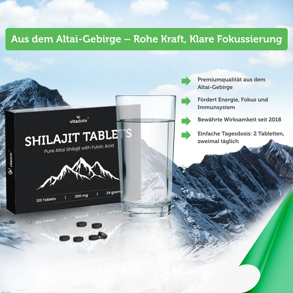 Shilajit tägliche Dosierung 400 mg