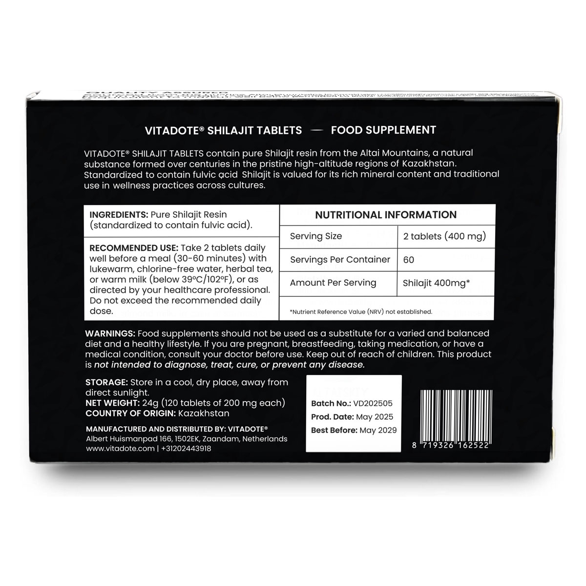 Vegan Altai Shilajit for stamina support