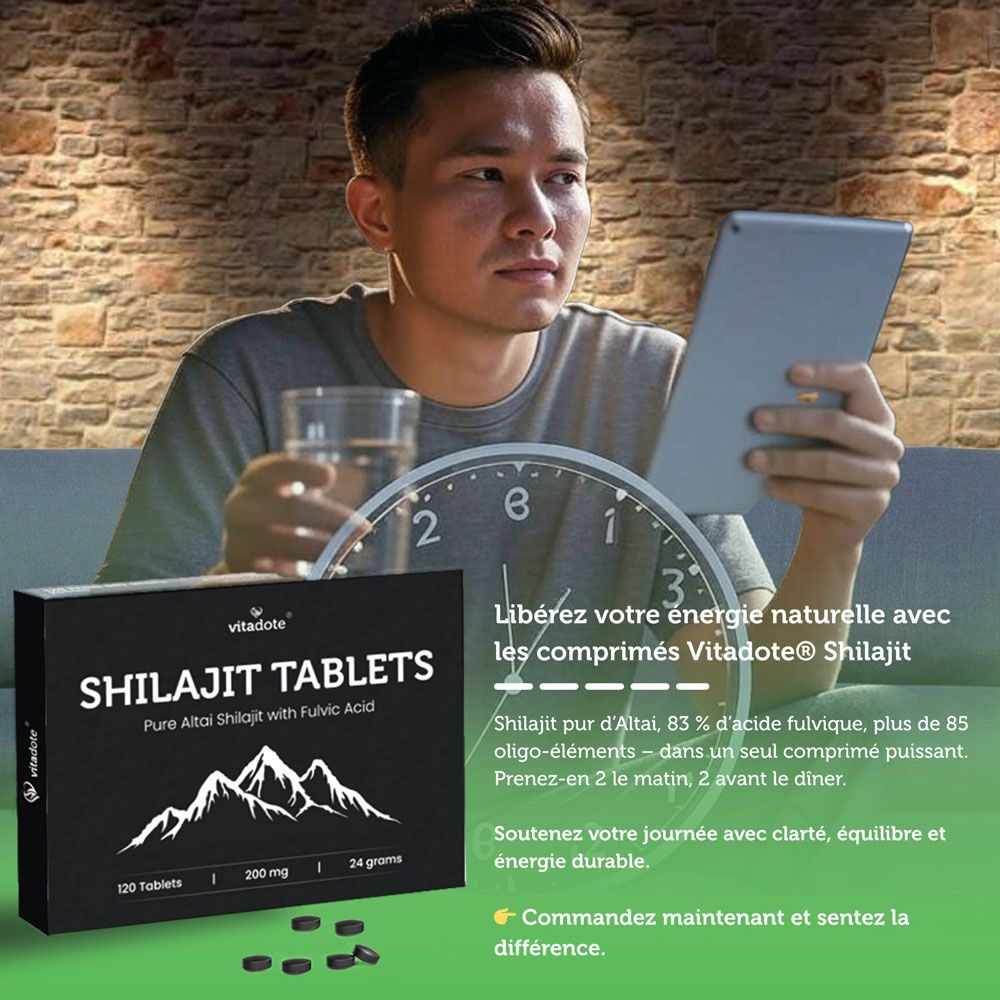 Shilajit énergie & focus supplément