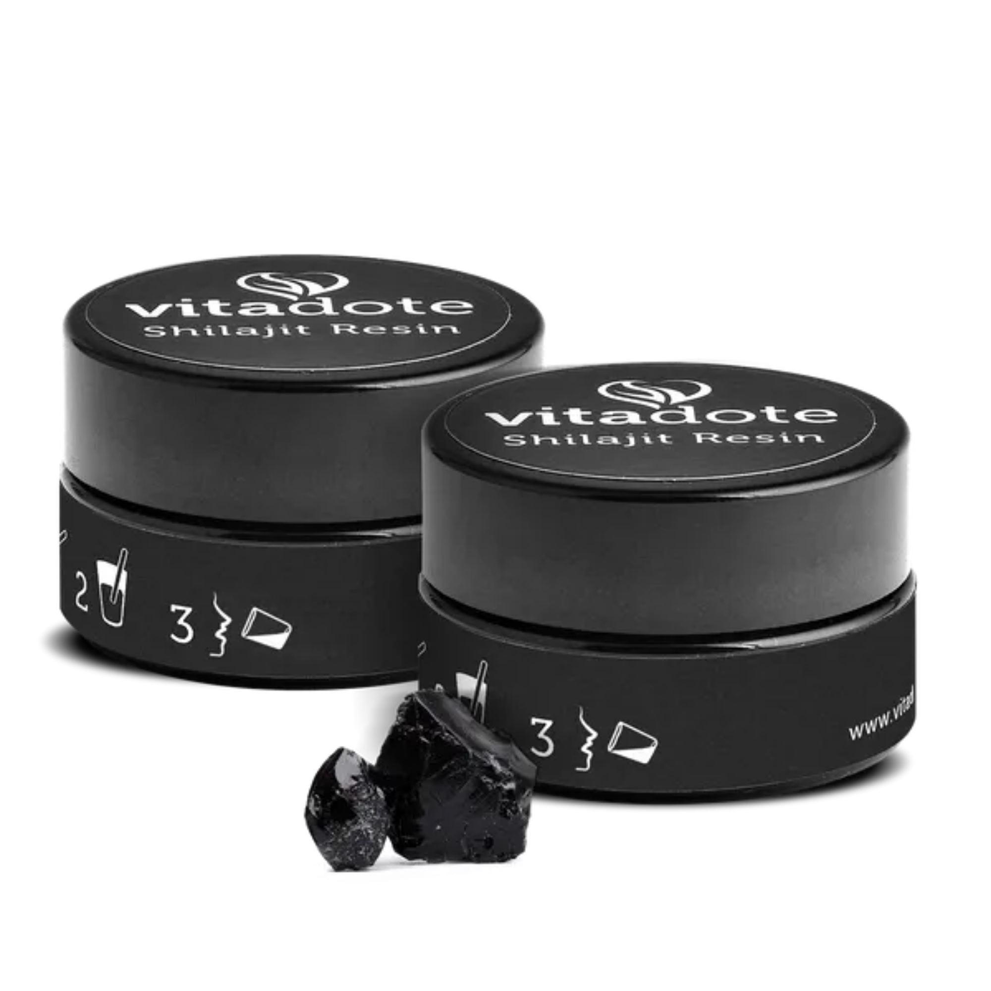Vitadote Résine de Shilajit 2x 30g — Pure Résine de Shilajit, Altaï (Testée en Laboratoire)